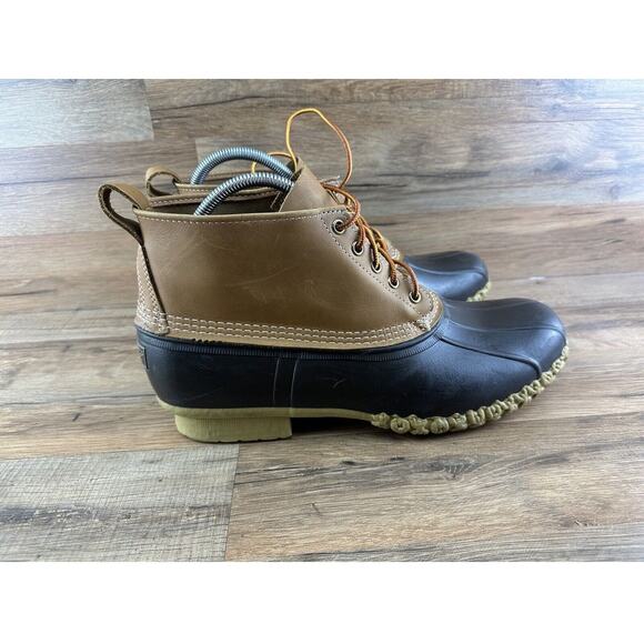 LL Bean Men’s Size 14M HM Bean Duck Boots Brown Leather 6” USA Made Rain… - Picture 1 of 10